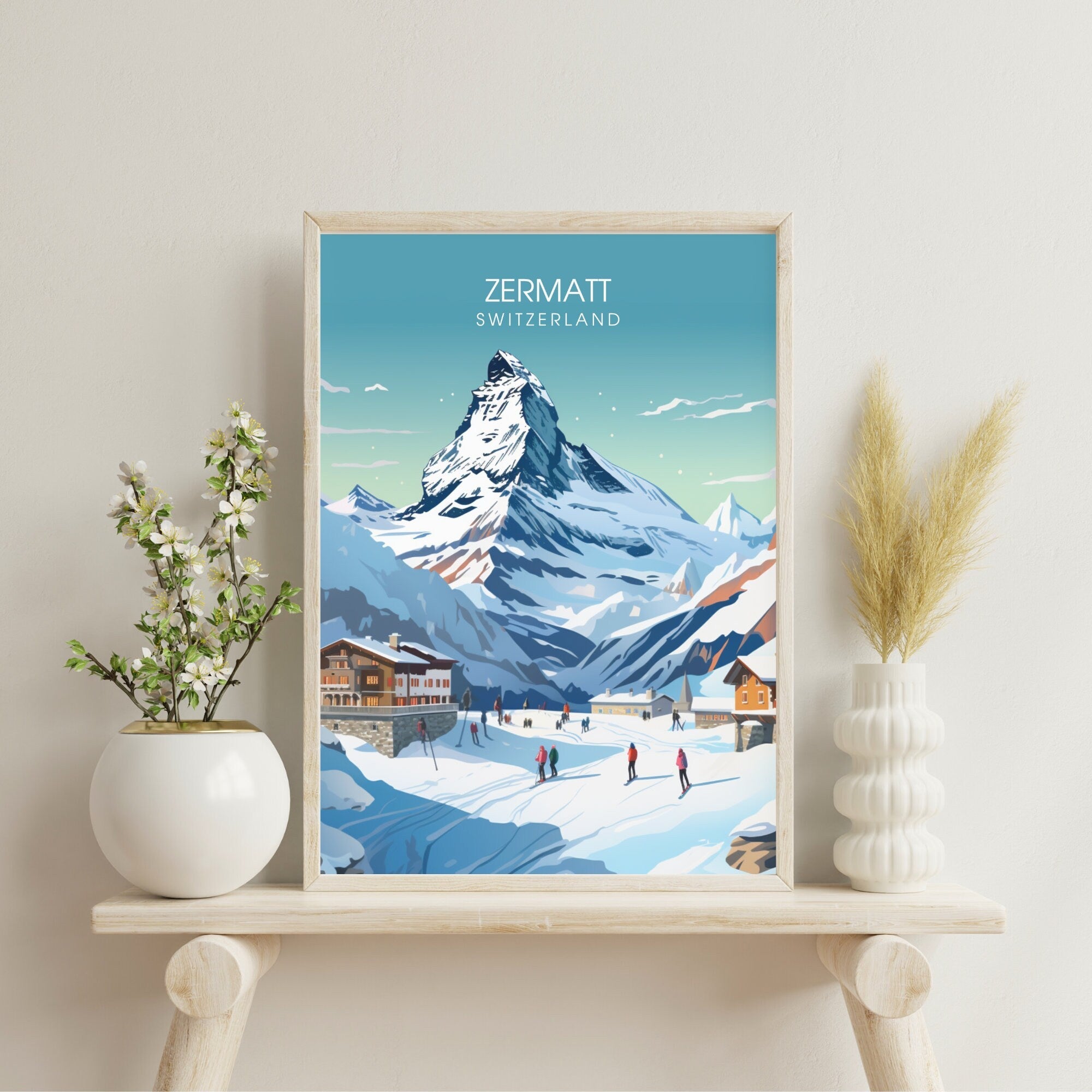 Affiche de voyage Zermatt, Suisse